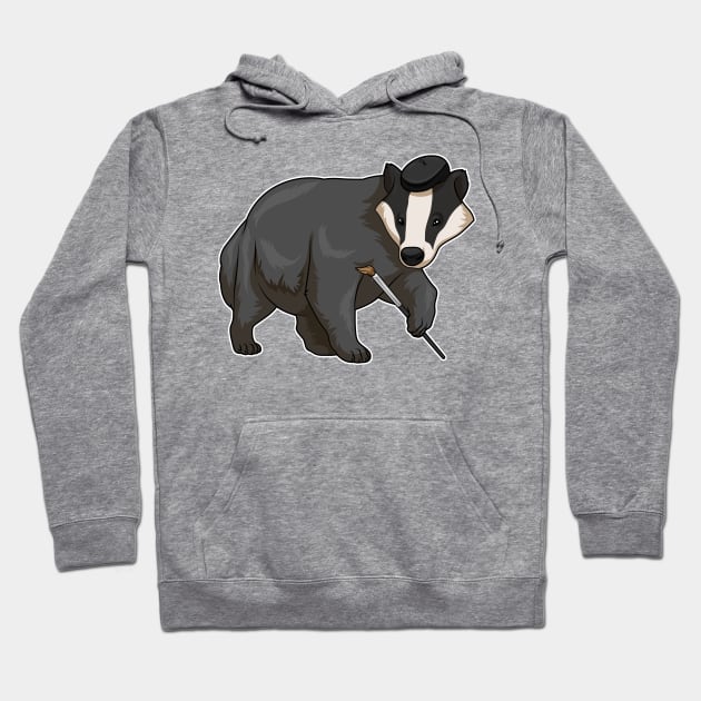 Honey badger Painting Paint brush Hoodie by Markus Schnabel